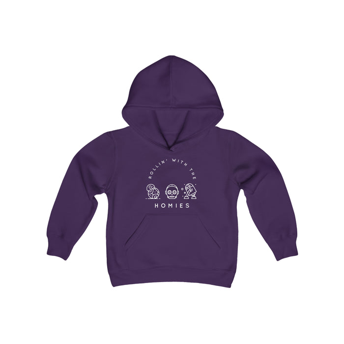 Rollin’ With The Homies Gildan Youth Heavy Blend Hooded Sweatshirt