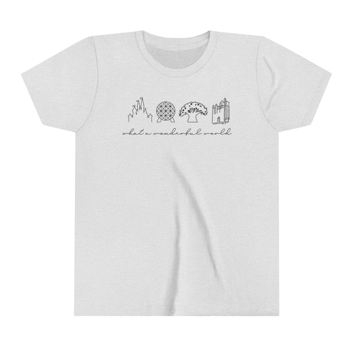 What A Wonderful World Bella Canvas Youth Short Sleeve Tee