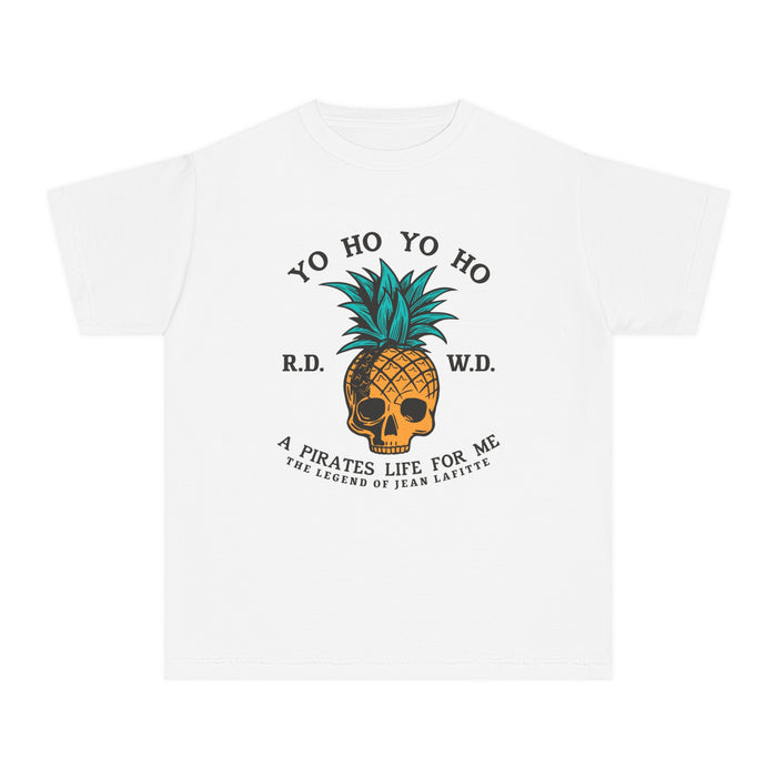 Yo Ho Pirates Life For Me Comfort Colors Youth Midweight Tee