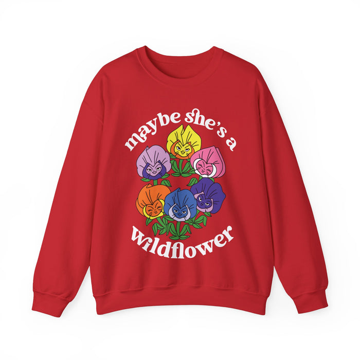 Maybe She’s A Wildflower Gildan Unisex Heavy Blend™ Crewneck Sweatshirt