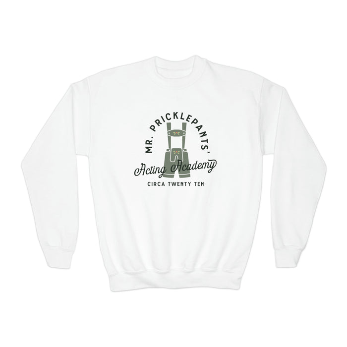 Mr. Pricklepants’ Acting Academy Gildan Youth Crewneck Sweatshirt