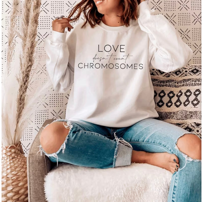 Love Doesn’t Count Chromosomes Gildan Unisex Heavy Blend™ Crewneck Sweatshirt