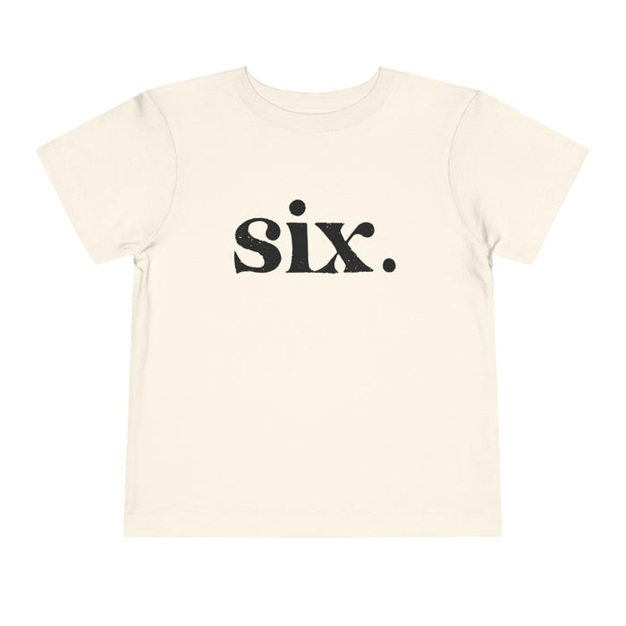 Six Bella Canvas Toddler Short Sleeve Tee