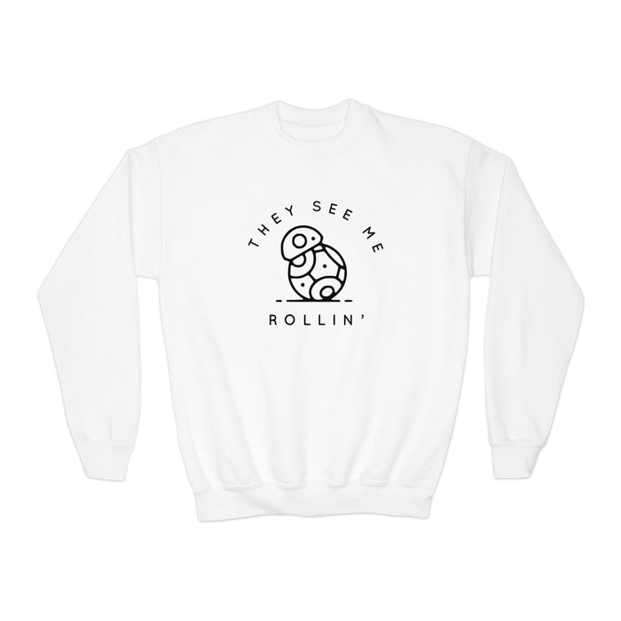 They See Me Rollin' Gildan Youth Crewneck Sweatshirt