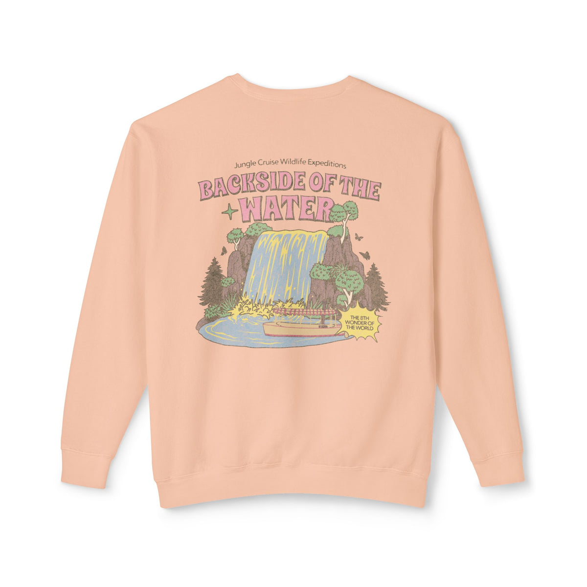 Backside of the Water Unisex Lightweight Comfort Colors Crewneck Sweatshirt