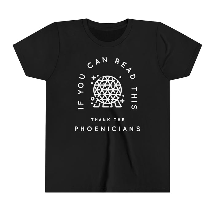 If You Can Read This Thank The Phoenicians Bella Canvas Youth Short Sleeve Tee