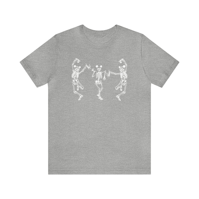 Dancing Skeletons with Ears Bella Canvas Unisex Jersey Short Sleeve Tee