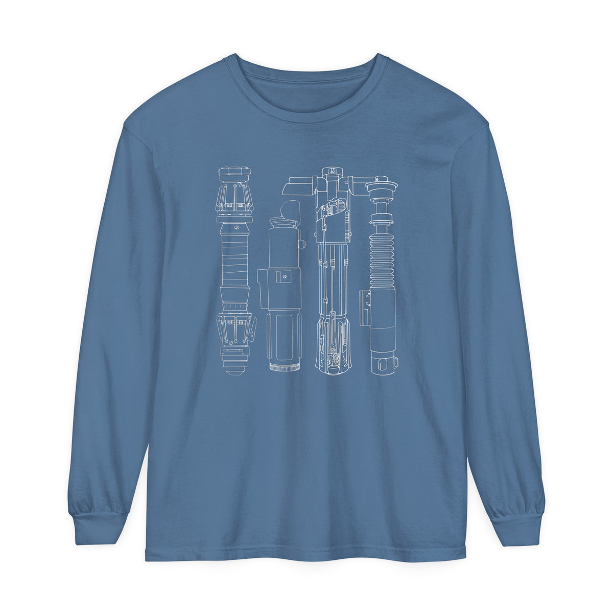 Lightsabers Comfort Colors Unisex Garment-dyed Long Sleeve T-Shirt