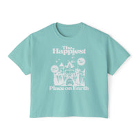 The Happiest Place On Earth Comfort Colors Women's Boxy Tee