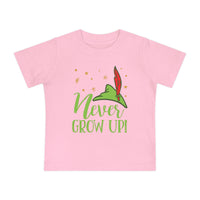 Never Grow Up Bella Canvas Baby Short Sleeve T-Shirt