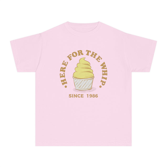 Here For The Whip Comfort Colors Youth Midweight Tee