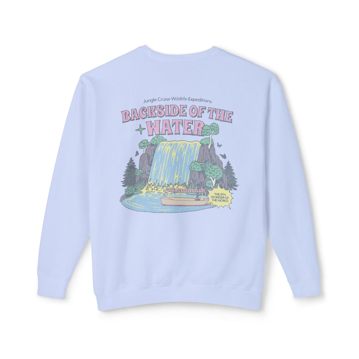 Backside of the Water Unisex Lightweight Comfort Colors Crewneck Sweatshirt