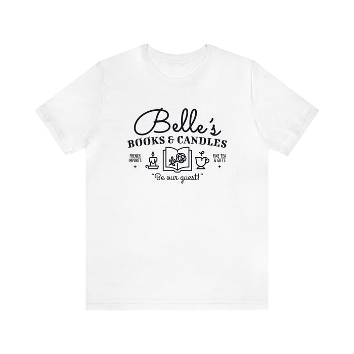 Belle’s Books & Candles Bella Canvas Unisex Jersey Short Sleeve Tee