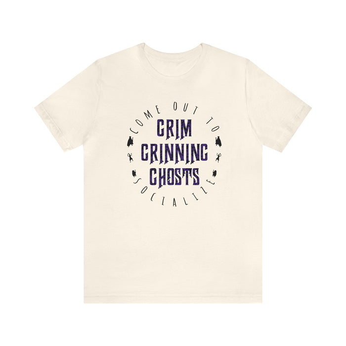 Grim Grinning Ghosts Bella Canvas Unisex Jersey Short Sleeve Tee