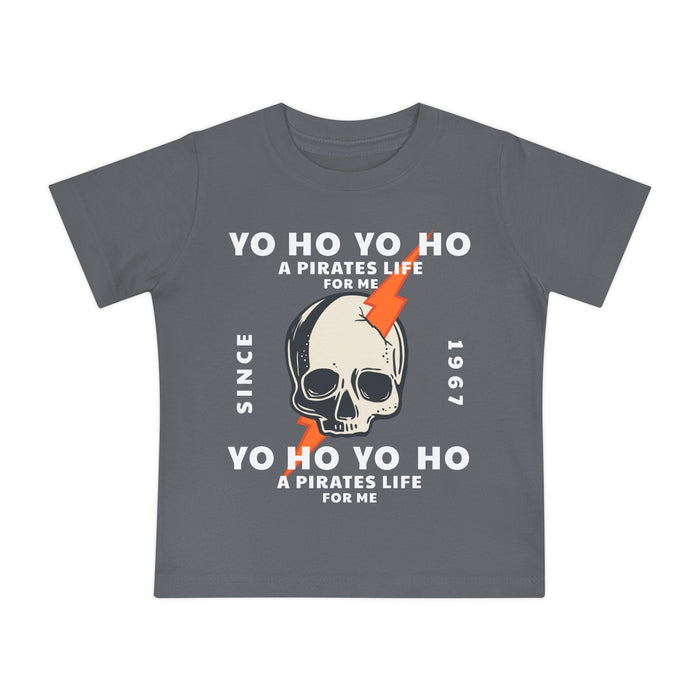 Yo Ho Pirates Life For Me Bella Canvas Baby Short Sleeve T-Shirt