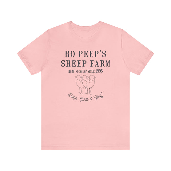 Bo Peep's Sheep Farm Bella Canvas Unisex Jersey Short Sleeve Tee