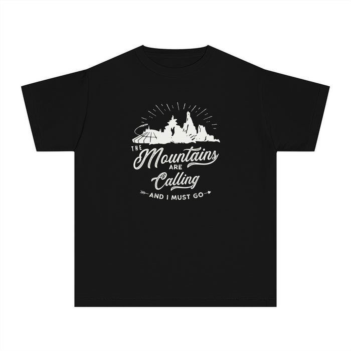 The Mountains Are Calling Comfort Colors Youth Midweight Tee