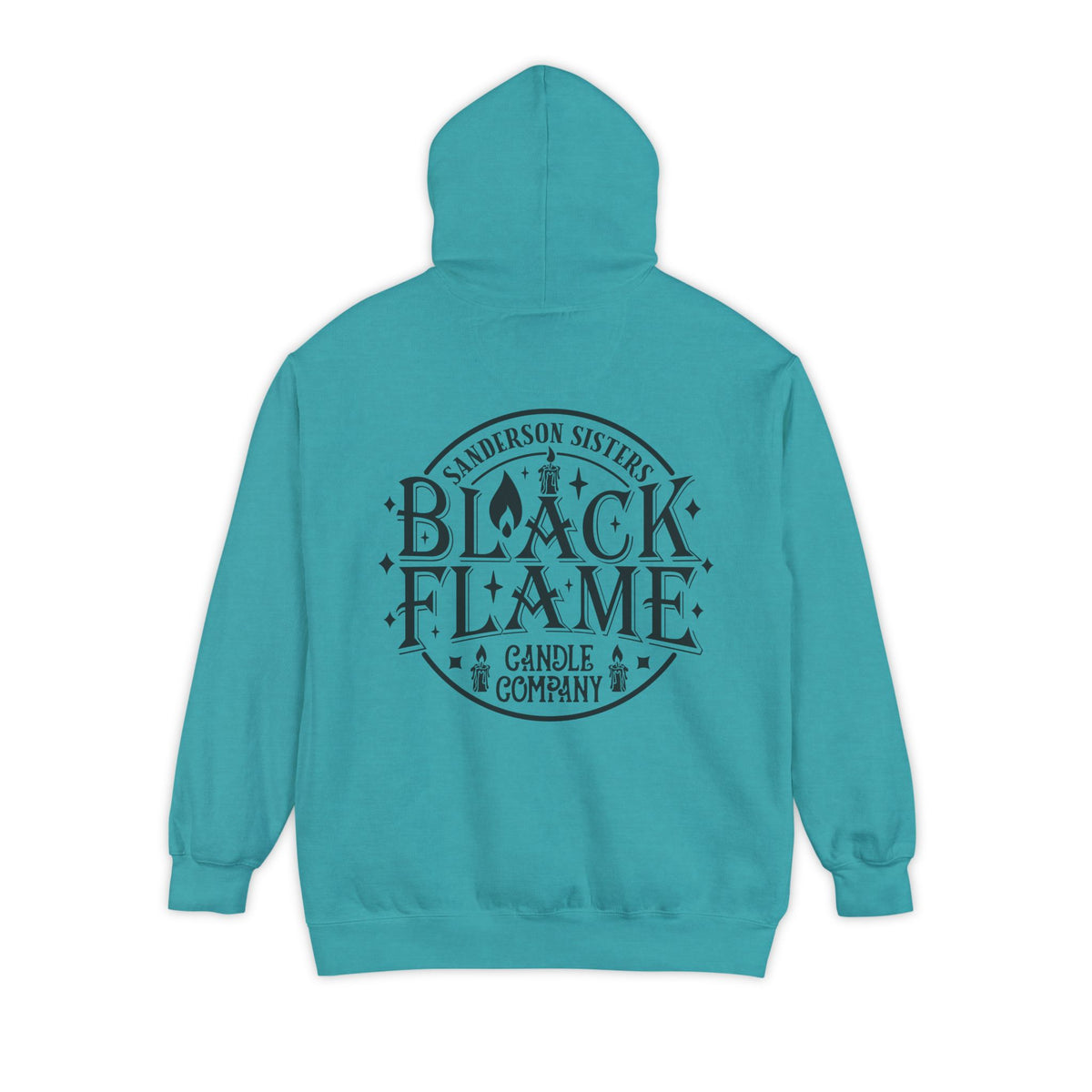 Black Flame Candle Comfort Colors Unisex Garment-Dyed Hoodie