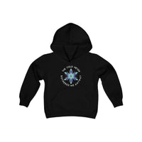 The Cold Never Bothered Me Anyway Gildan Youth Heavy Blend Hooded Sweatshirt