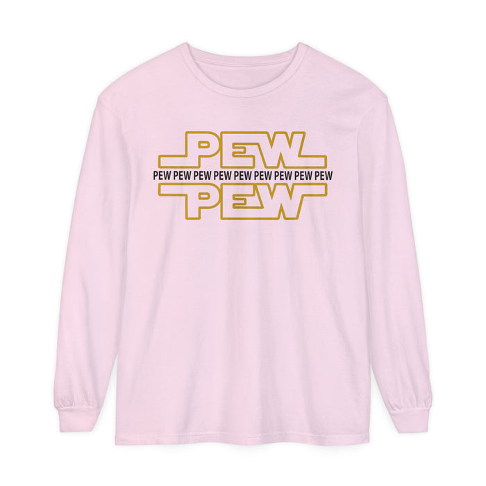 PEW PEW PEW Comfort Colors Unisex Garment-dyed Long Sleeve T-Shirt