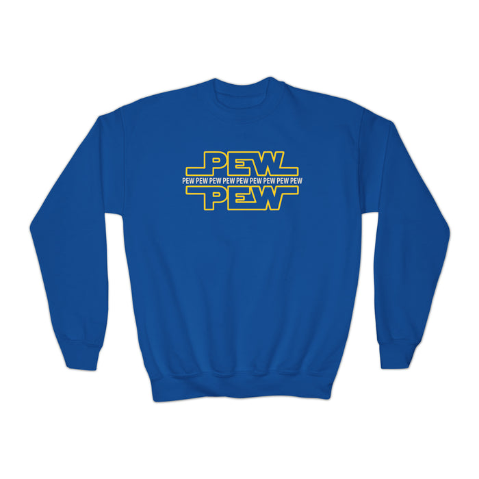 PEW PEW PEW Gildan Youth Crewneck Sweatshirt