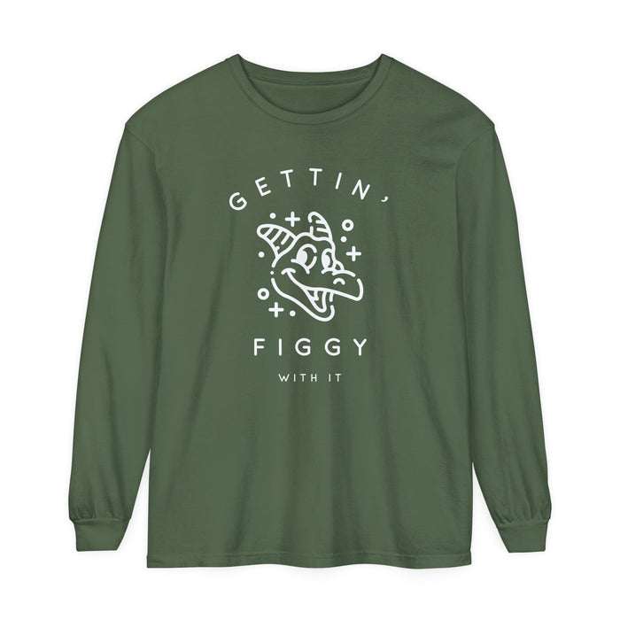 Gettin' Figgy With It Comfort Colors Unisex Garment-dyed Long Sleeve T-Shirt