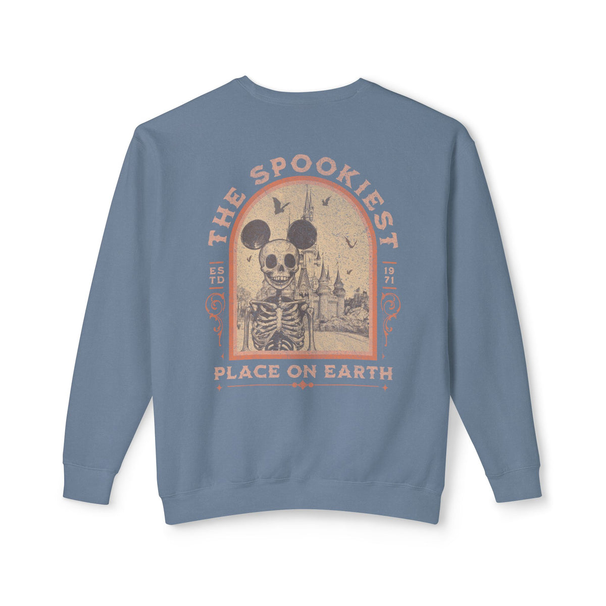 The Spookiest Place on Earth Unisex Lightweight Comfort Colors Crewneck Sweatshirt