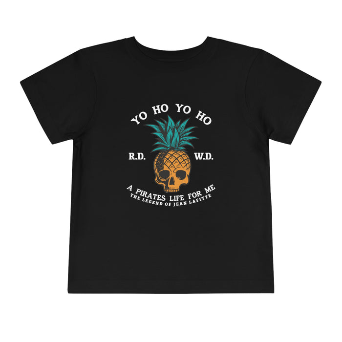 Yo Ho Pirates Life For Me Bella Canvas Toddler Short Sleeve Tee