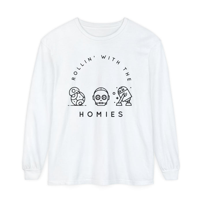 Rollin’ With The Homies Comfort Colors Unisex Garment-dyed Long Sleeve T-Shirt