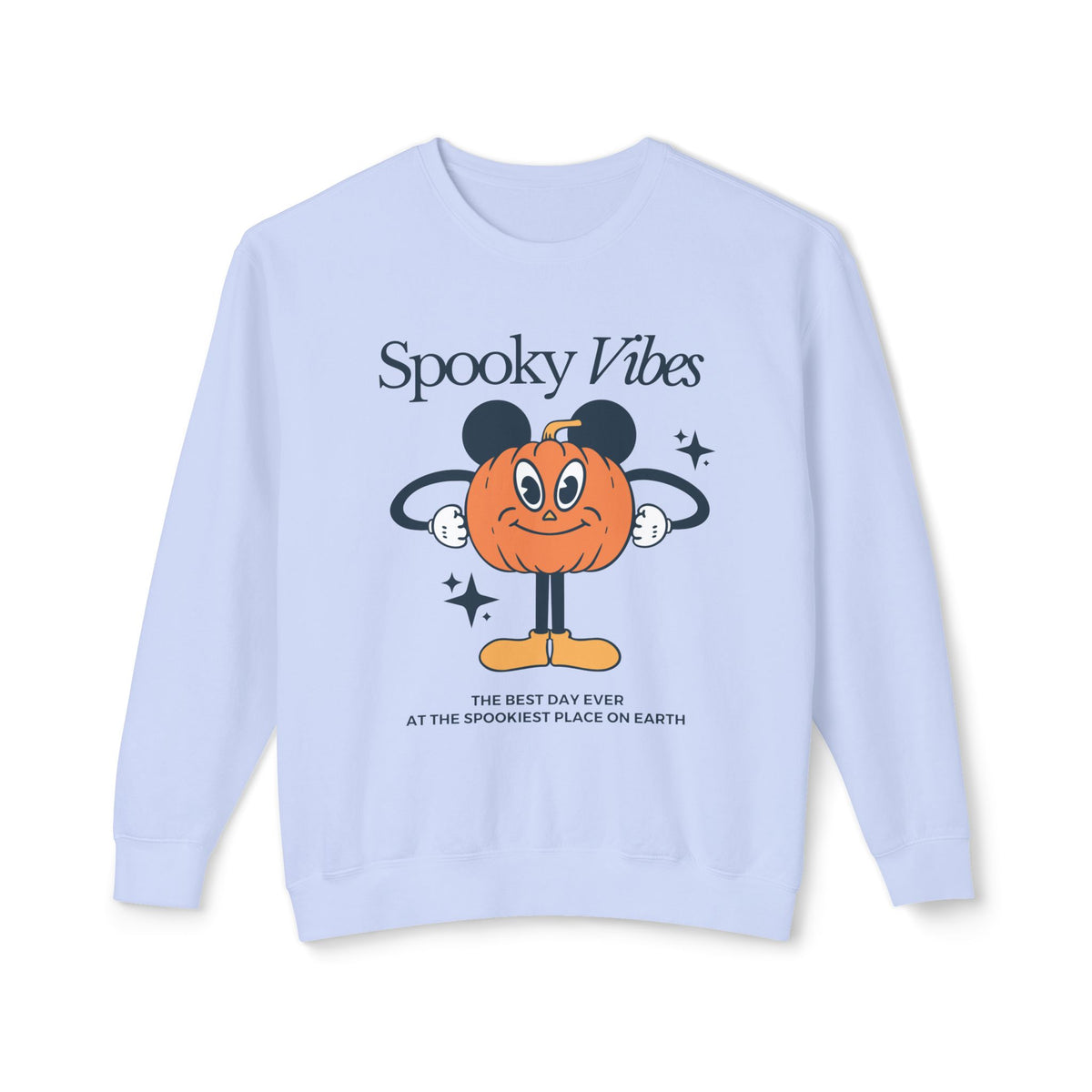 Spooky Vibes Unisex Lightweight Comfort Colors Crewneck Sweatshirt