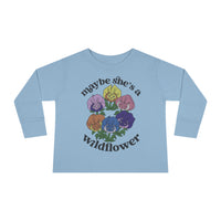Maybe She’s A Wildflower Rabbit Skins Toddler Long Sleeve Tee