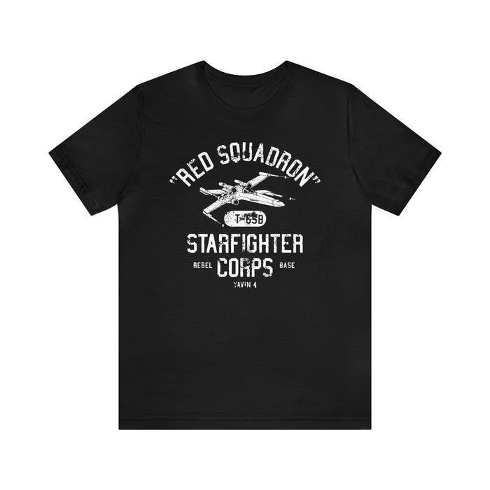 Red Squadron Starfighter Corps Bella Canvas Unisex Jersey Short Sleeve Tee