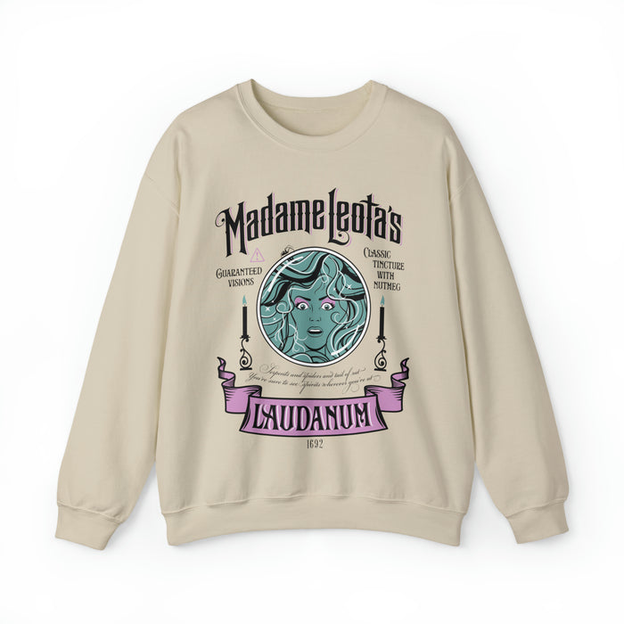 Madame Leota’s Laudanum Teal Gildan Unisex Heavy Blend™ Crewneck Sweatshirt