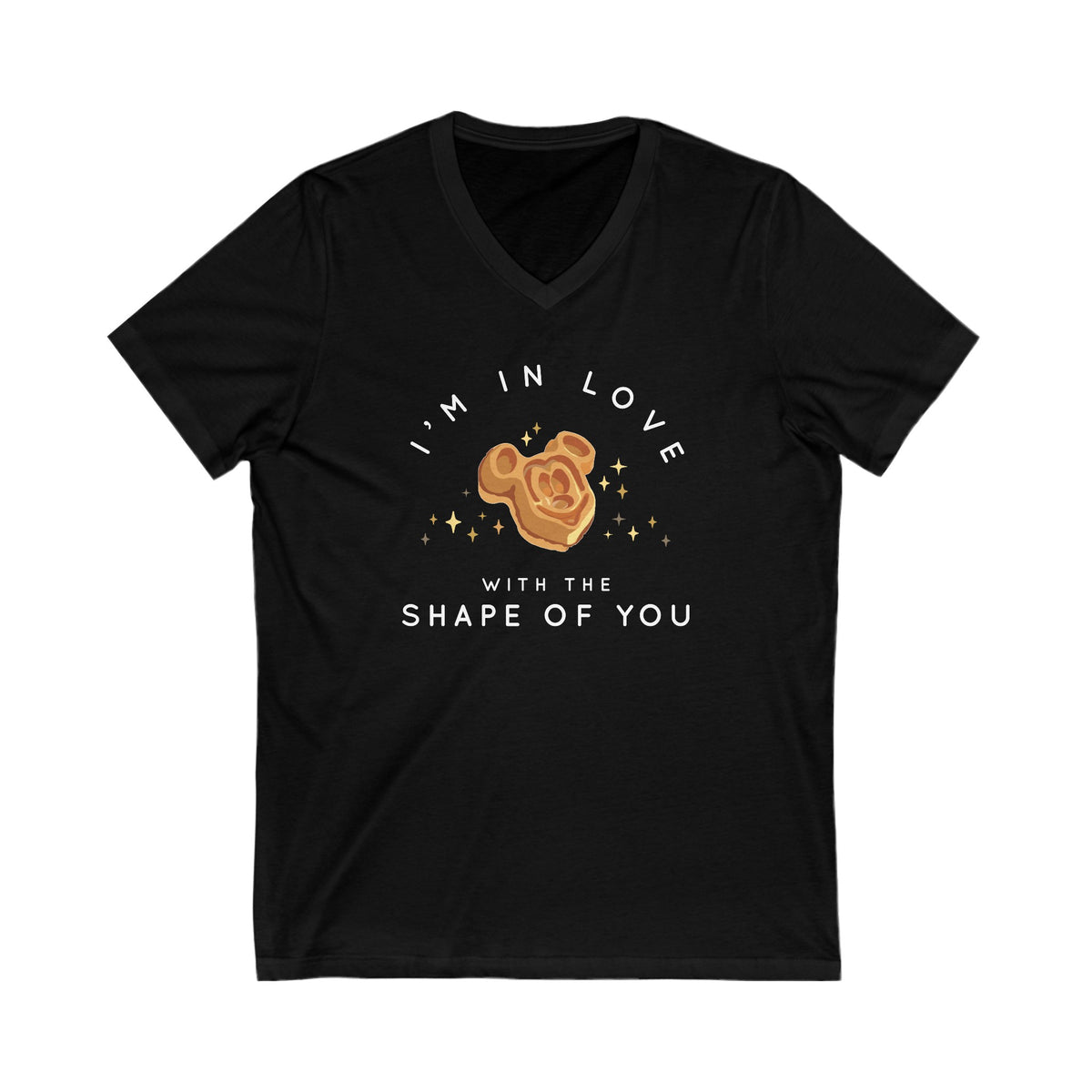 I'm In Love With The Shape Of You Unisex Bella Canvas Jersey Short Sleeve V-Neck Tee