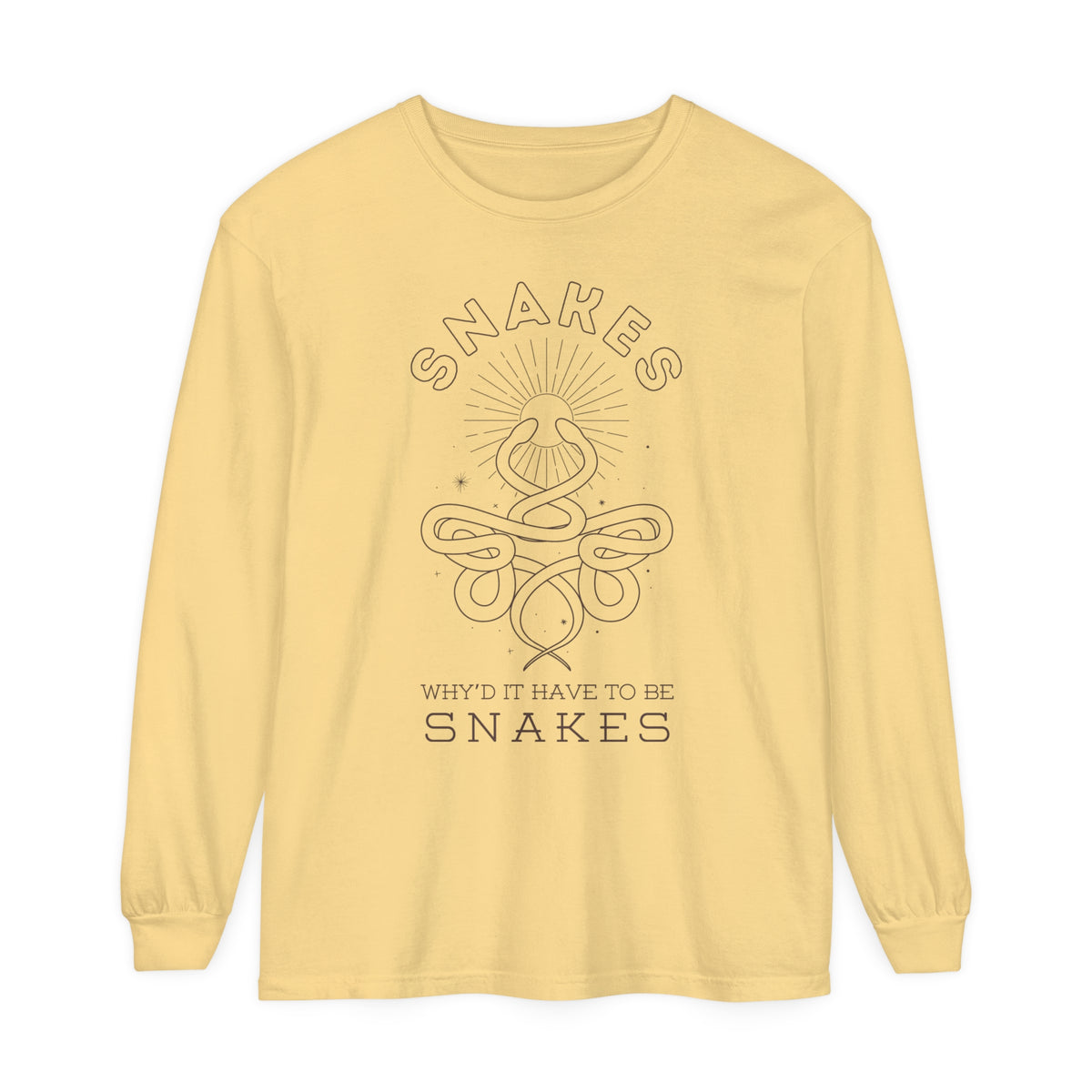 Why'd It Have To Be Snakes Comfort Colors Unisex Garment-dyed Long Sleeve T-Shirt