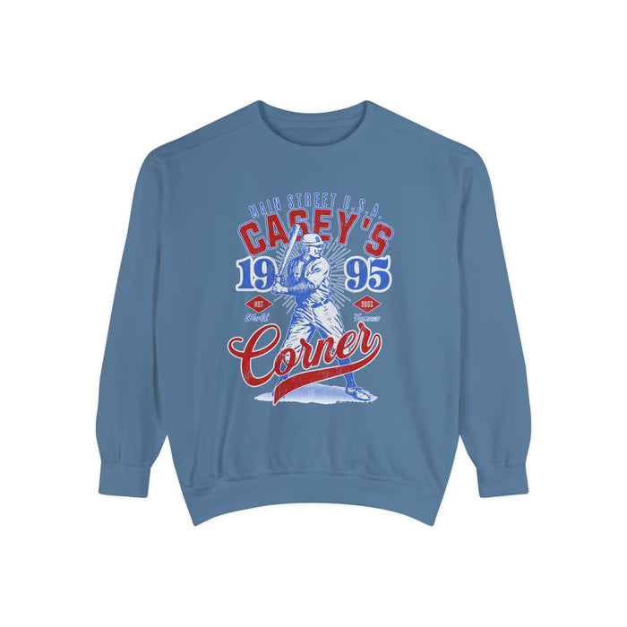 Casey’s Corner Distressed Comfort Colors Unisex Garment-Dyed Sweatshirt