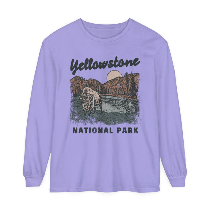 Yellowstone National Park Comfort Colors Unisex Garment-dyed Long Sleeve T-Shirt