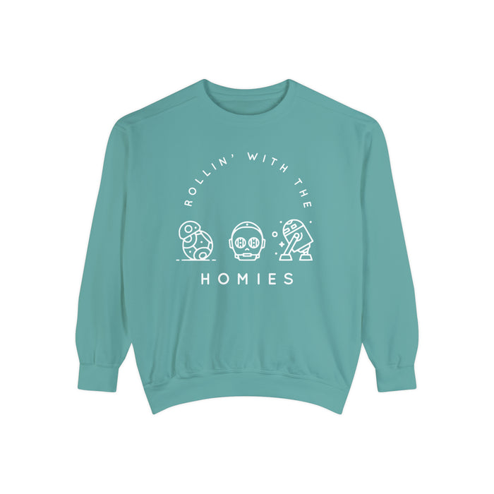 Rollin’ With The Homies Comfort Colors Unisex Garment-Dyed Sweatshirt