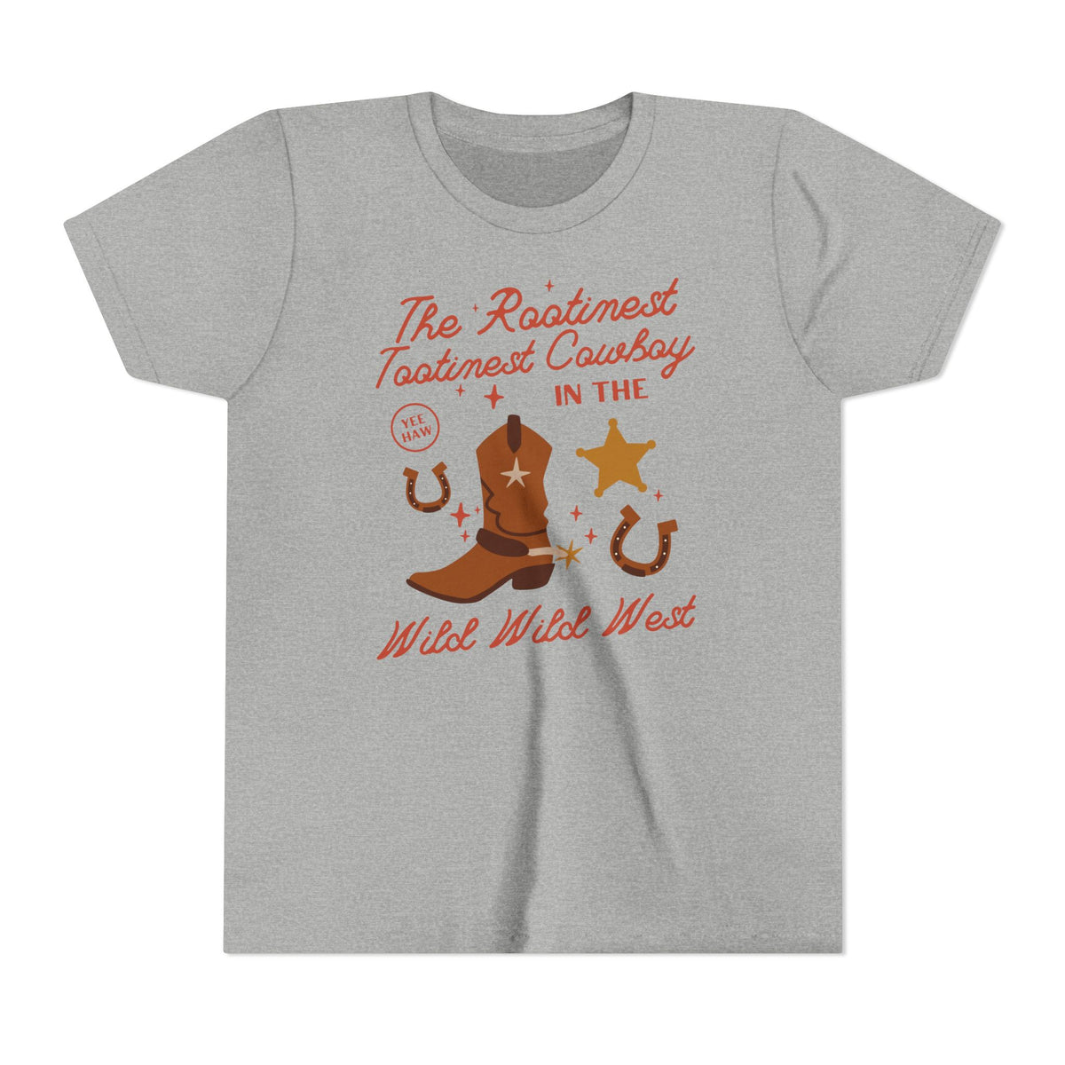 The Rootinest Tootinest Cowboy in the Wild Wild West Bella Canvas Youth Short Sleeve Tee