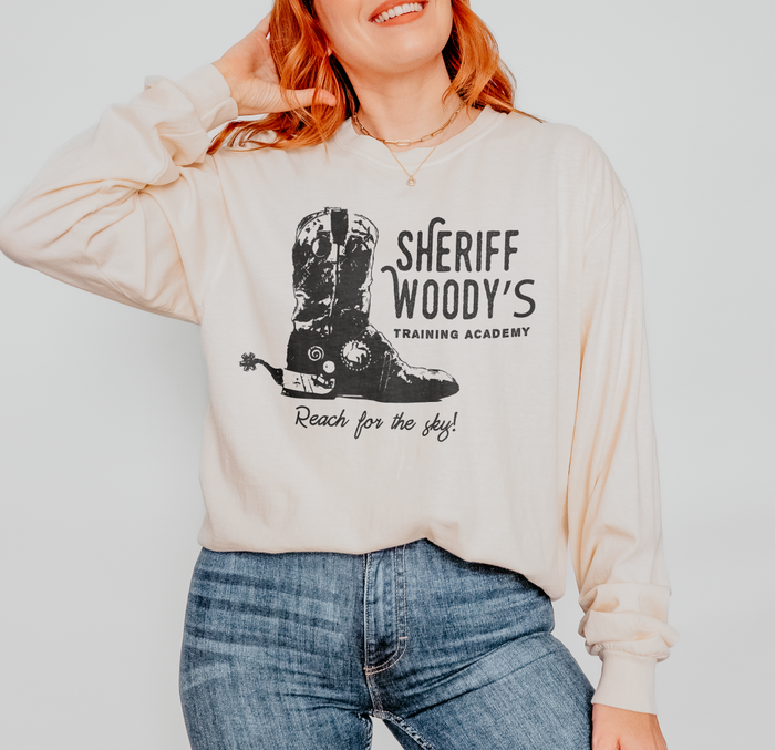 Sheriff Woody’s Training Academy Comfort Colors Unisex Garment-dyed Long Sleeve T-Shirt