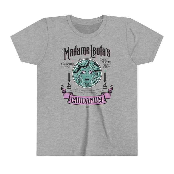 Madame Leota’s Laudanum Teal Bella Canvas Youth Short Sleeve Tee