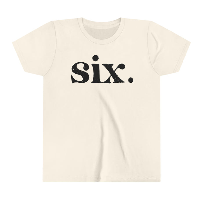 Six Bella Canvas Youth Short Sleeve Tee