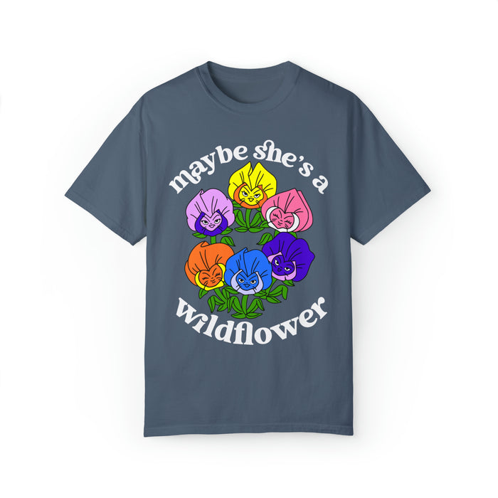 Maybe She’s A Wildflower Comfort Colors Unisex Garment-Dyed T-shirt