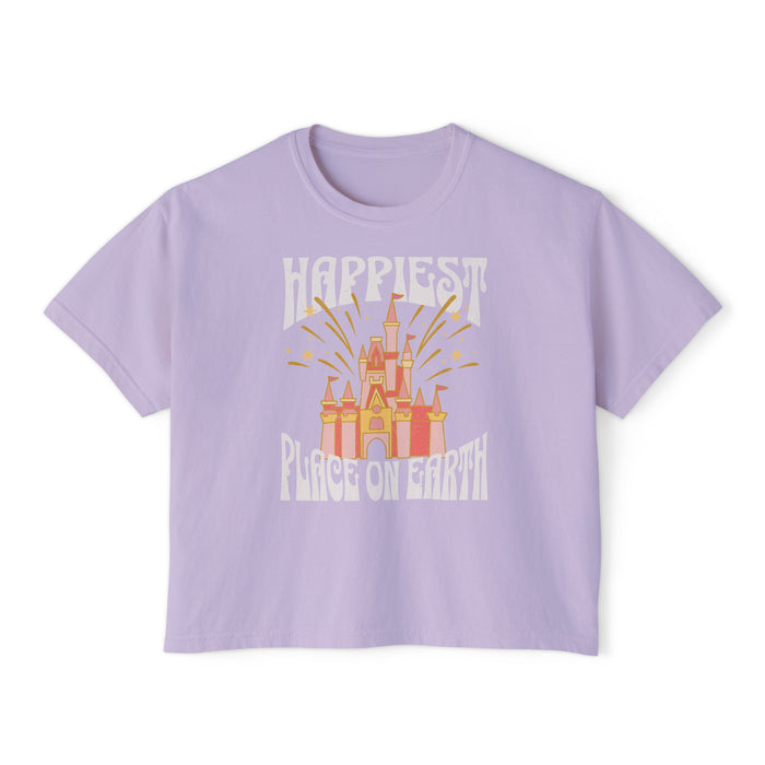 Happiest Place On Earth Comfort Colors Women's Boxy Tee