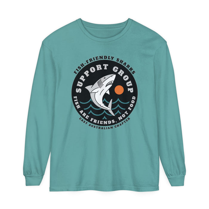 Friendly Shark Support Group Comfort Colors Unisex Garment-dyed Long Sleeve T-Shirt