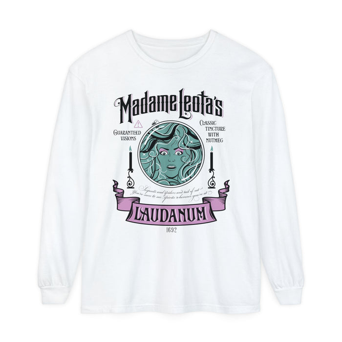 Madame Leota’s Laudanum Teal Comfort Colors Unisex Garment-dyed Long Sleeve T-Shirt