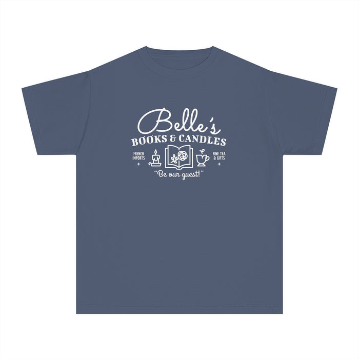 Belle’s Books & Candles Comfort Colors Youth Midweight Tee