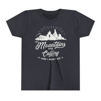 The Mountains Are Calling Bella Canvas Youth Short Sleeve Tee