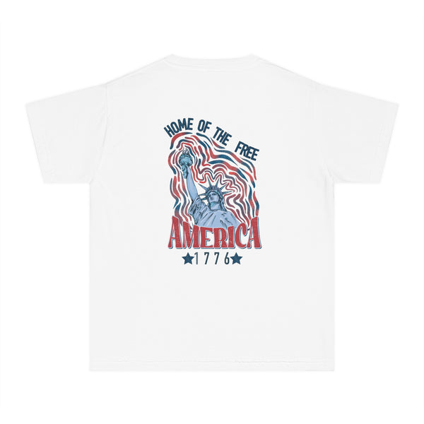 Home Of The Free Comfort Colors Youth Midweight Tee