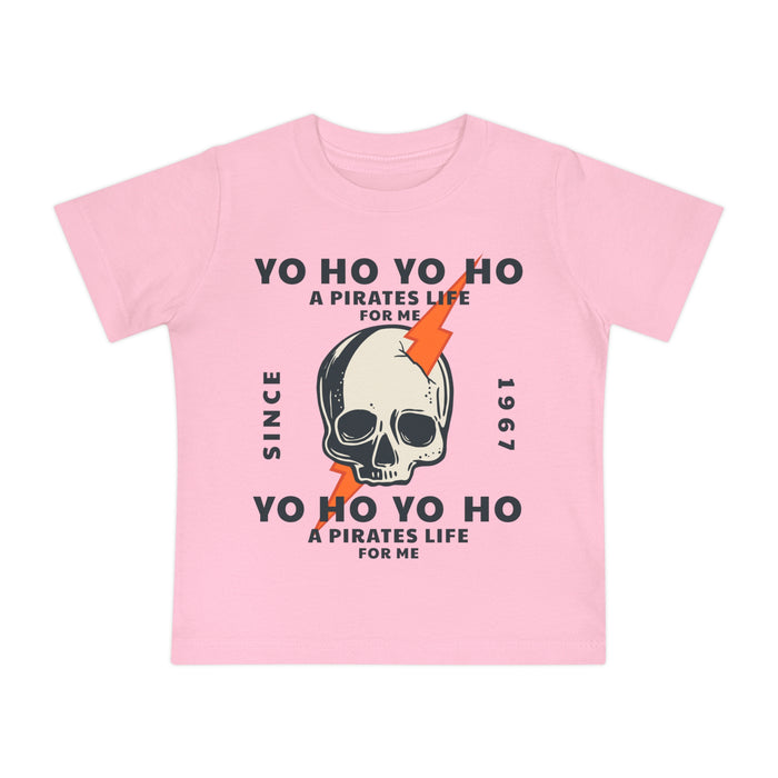 Yo Ho Pirates Life For Me Bella Canvas Baby Short Sleeve T-Shirt